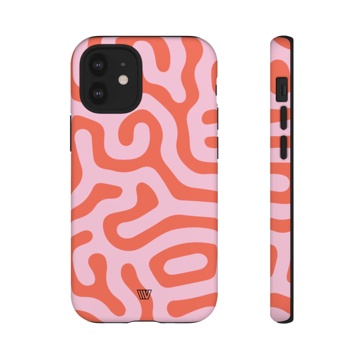 Tough Phone Case Dual-Layer Protection CORAL ORGANIC LINES