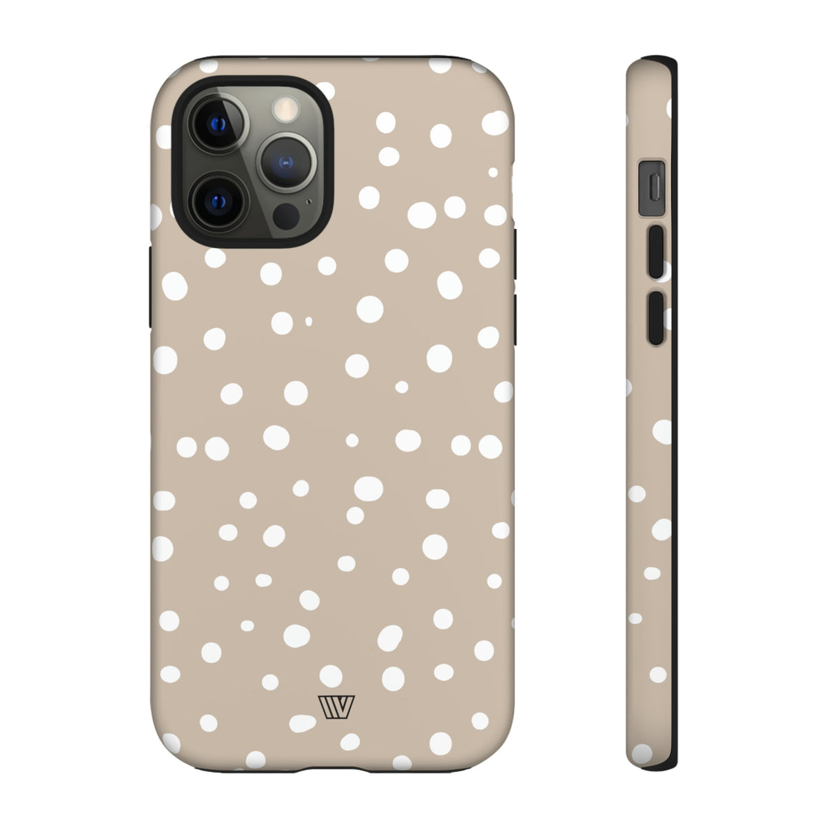 Beige Dots Tough Phone Case Dual-Layer Protective Shell Trovvve