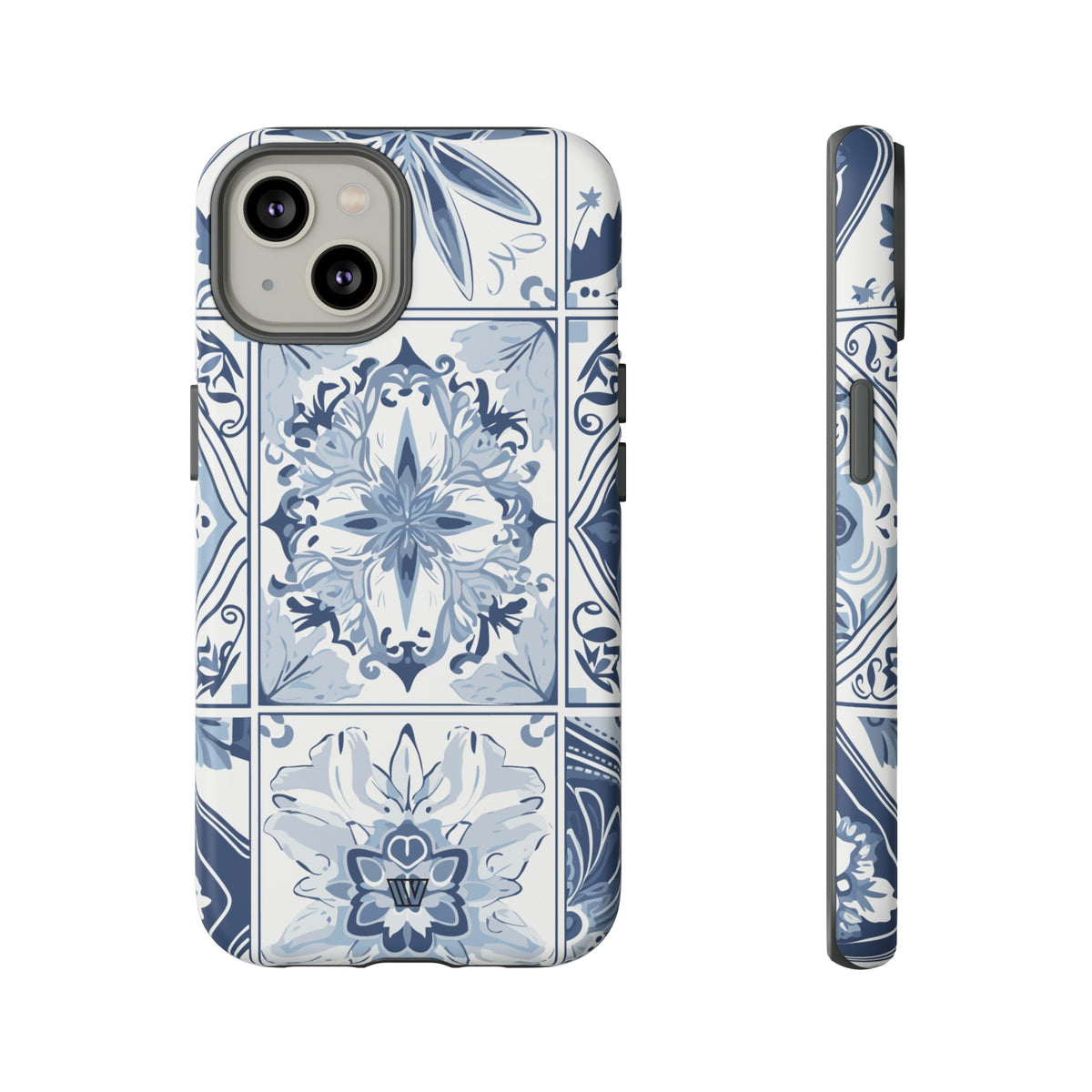 Blue White Tile Tough Impact-Resistant Phone Case