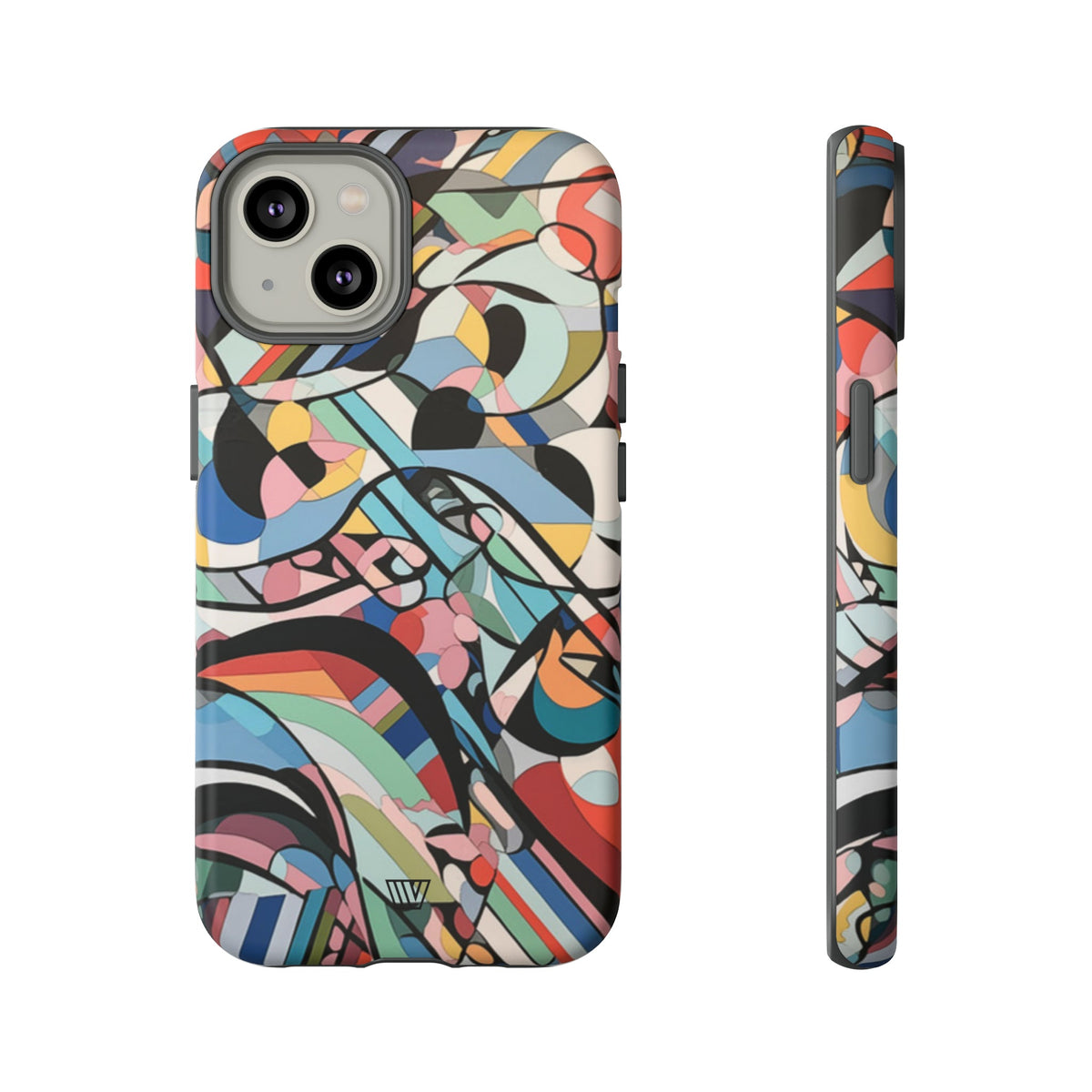 Abstract Mural Tough Phone Case Dual-Layer Protection