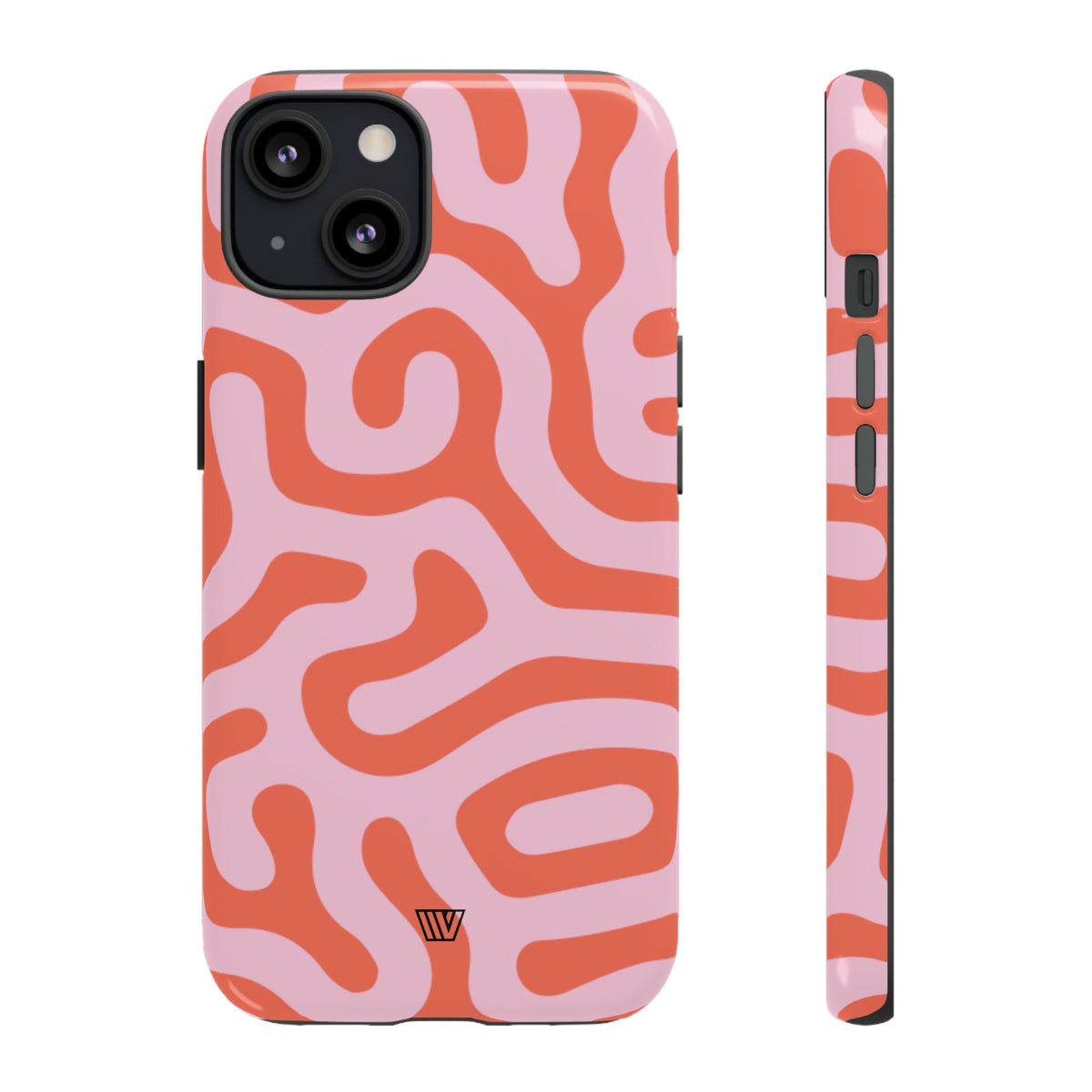 Tough Phone Case Dual-Layer Protection CORAL ORGANIC LINES