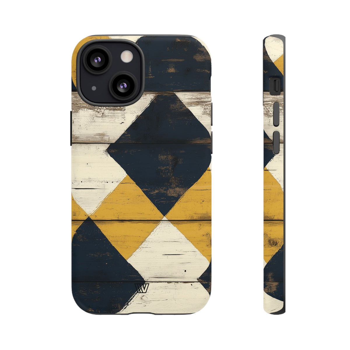 Tough Phone Case Dual-Layer Protection Farmhouse Wood