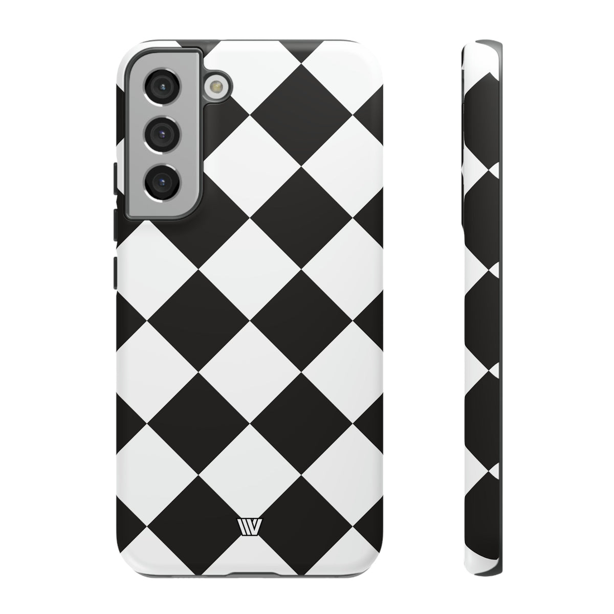 Black & White Diamond Tough Phone Case Dual-layer Protection