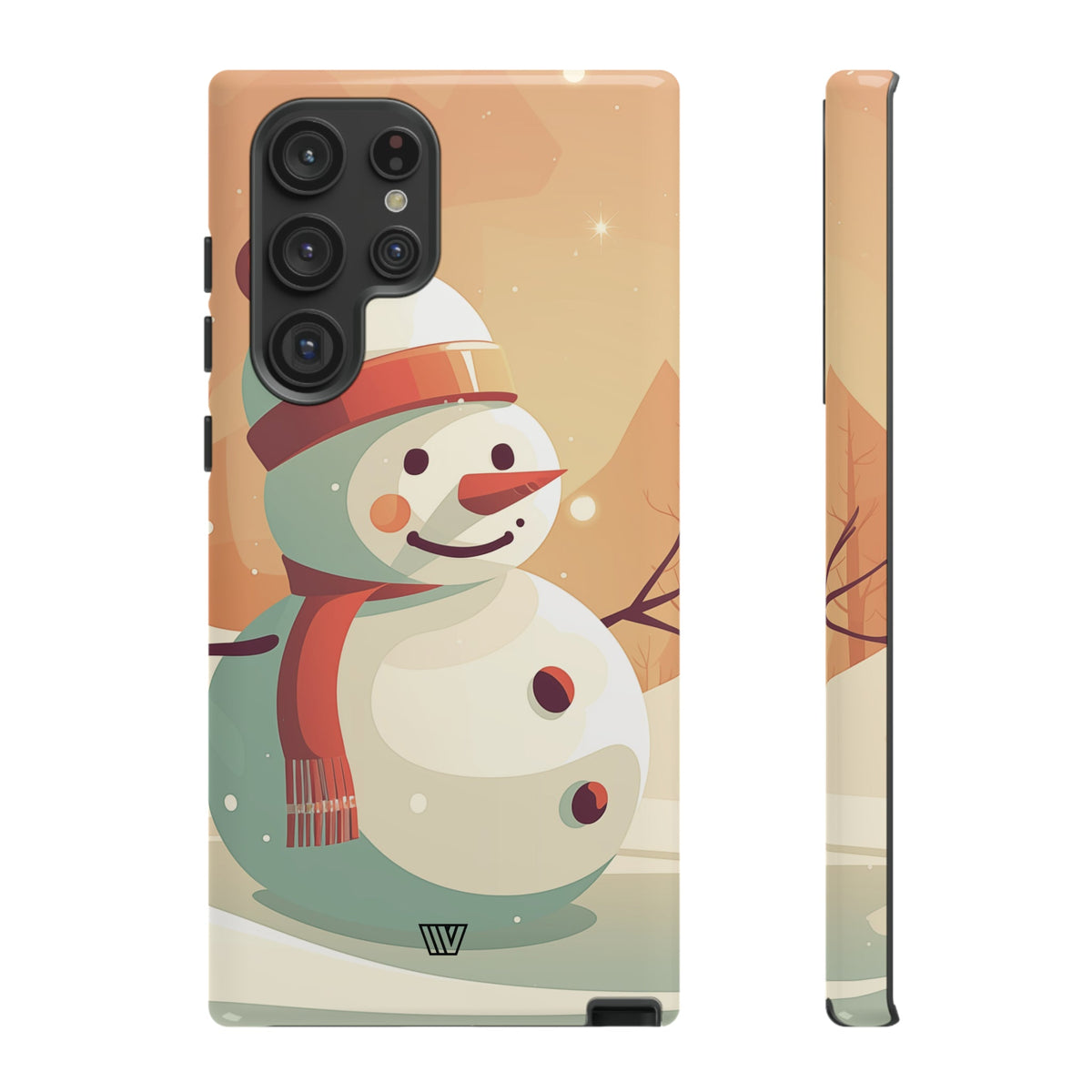 Tough Phone Case Impact Resistant Polycarbonate Dual-Layer SUNSET SNOWMAN