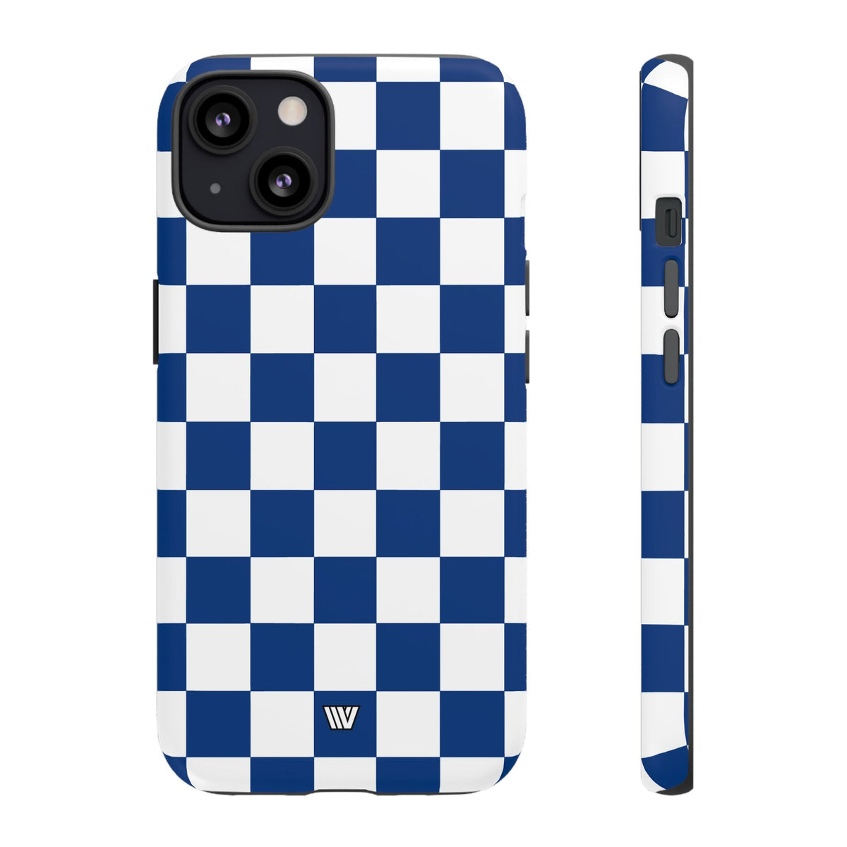 Blue White Checkerboard Tough Phone Case