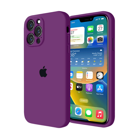 iPhone Silicone Case Eggplant Camera Protection Apple