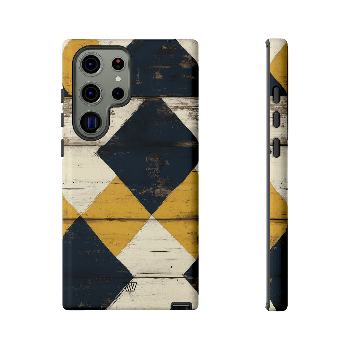 Tough Phone Case Dual-Layer Protection Farmhouse Wood