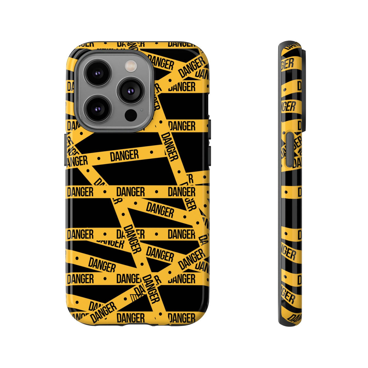 Tough Impact-Resistant Phone Case DANGER TAPE