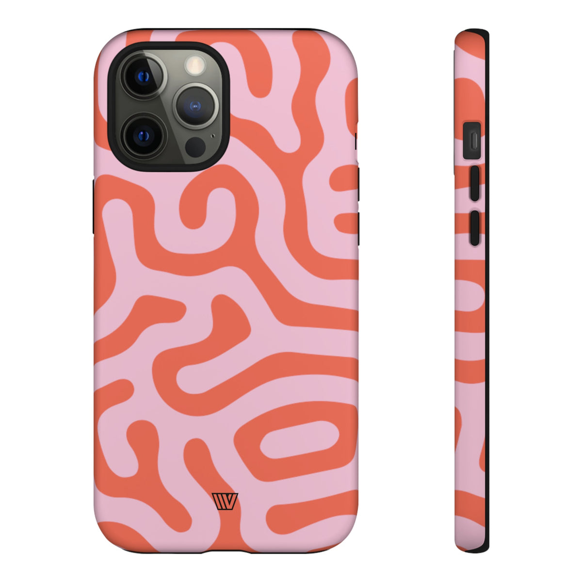 Tough Phone Case Dual-Layer Protection CORAL ORGANIC LINES