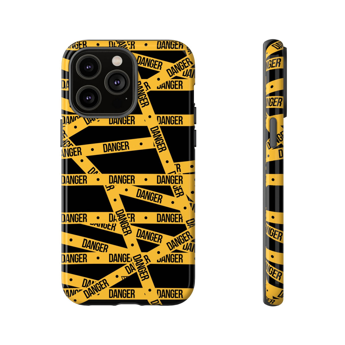Tough Impact-Resistant Phone Case DANGER TAPE
