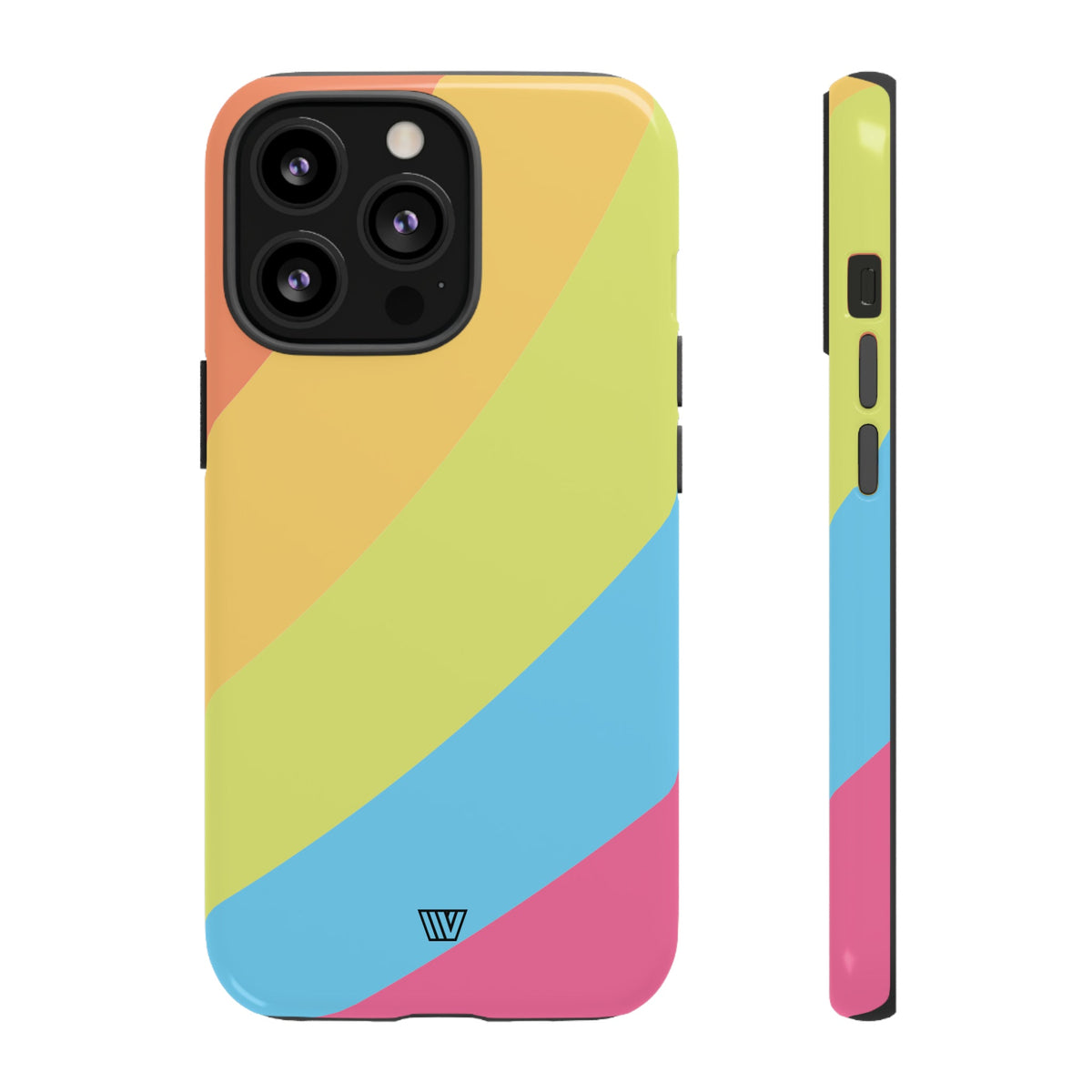 Neon Rainbow Tough Phone Case Dual-Layer Protective Shell