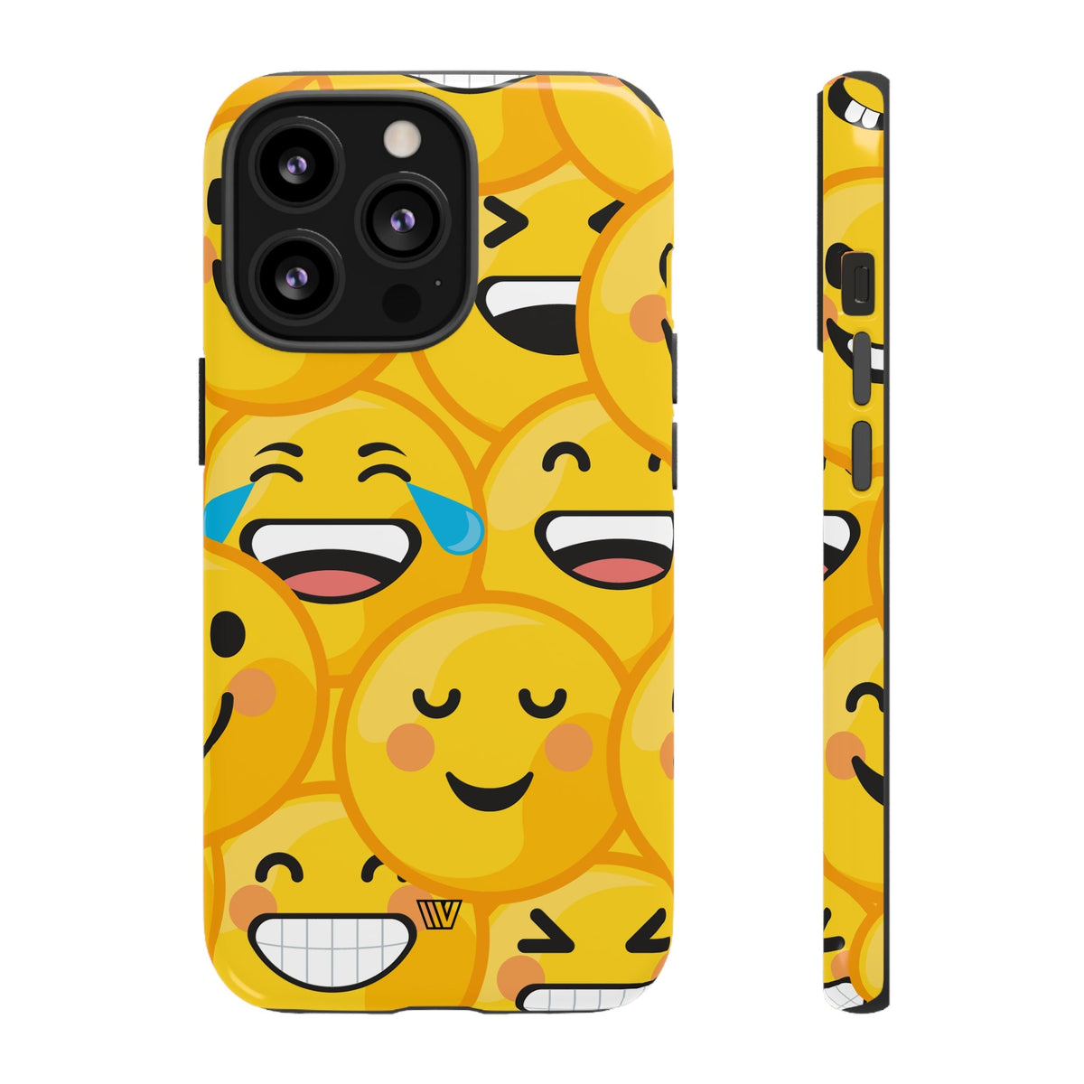 Tough Phone Case Impact-Resistant Dual-Layer Polycarbonate EMOJI FACES
