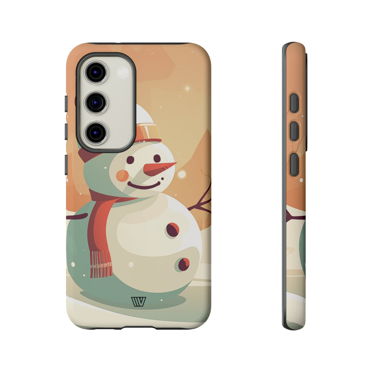 Tough Phone Case Impact Resistant Polycarbonate Dual-Layer SUNSET SNOWMAN