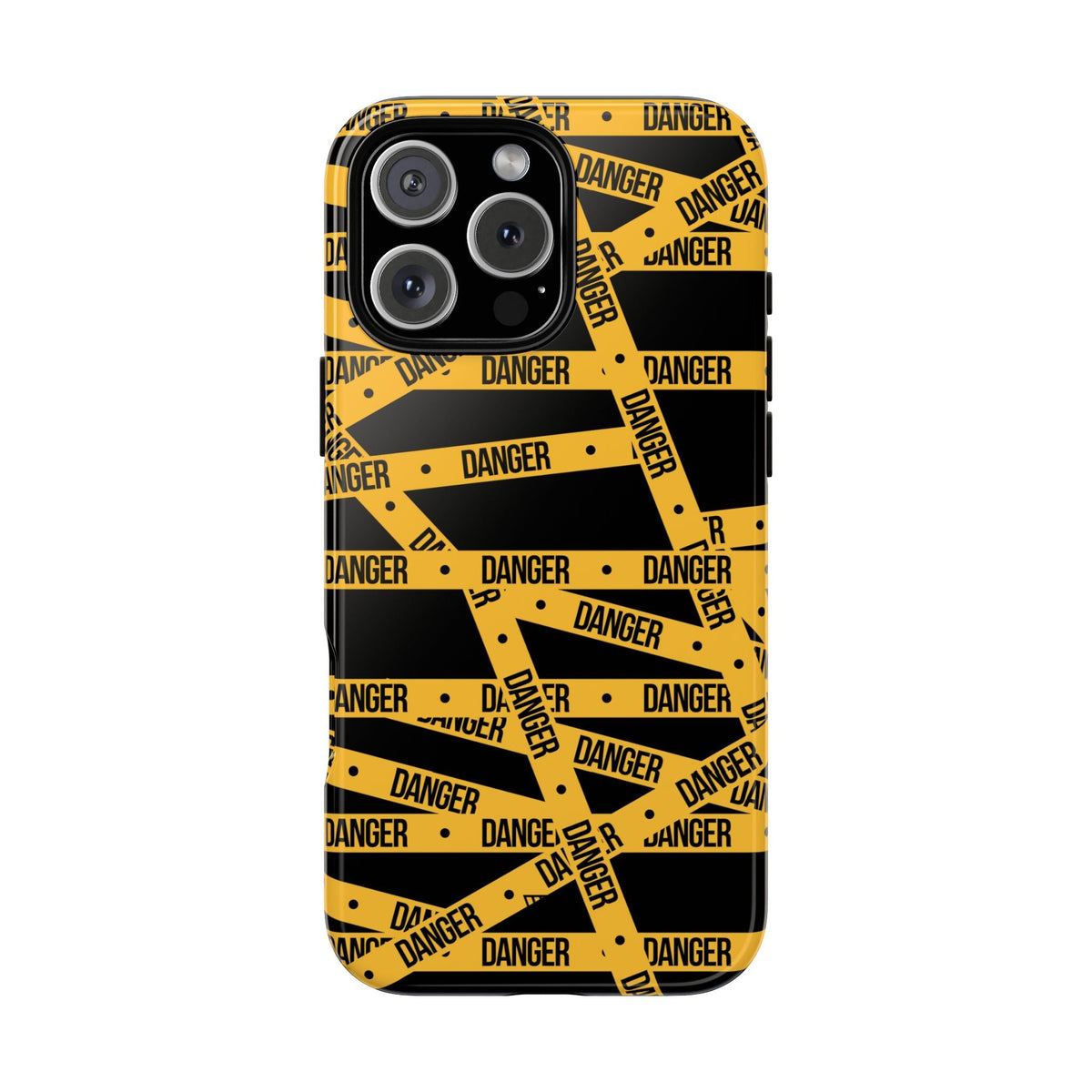Tough Impact-Resistant Phone Case DANGER TAPE