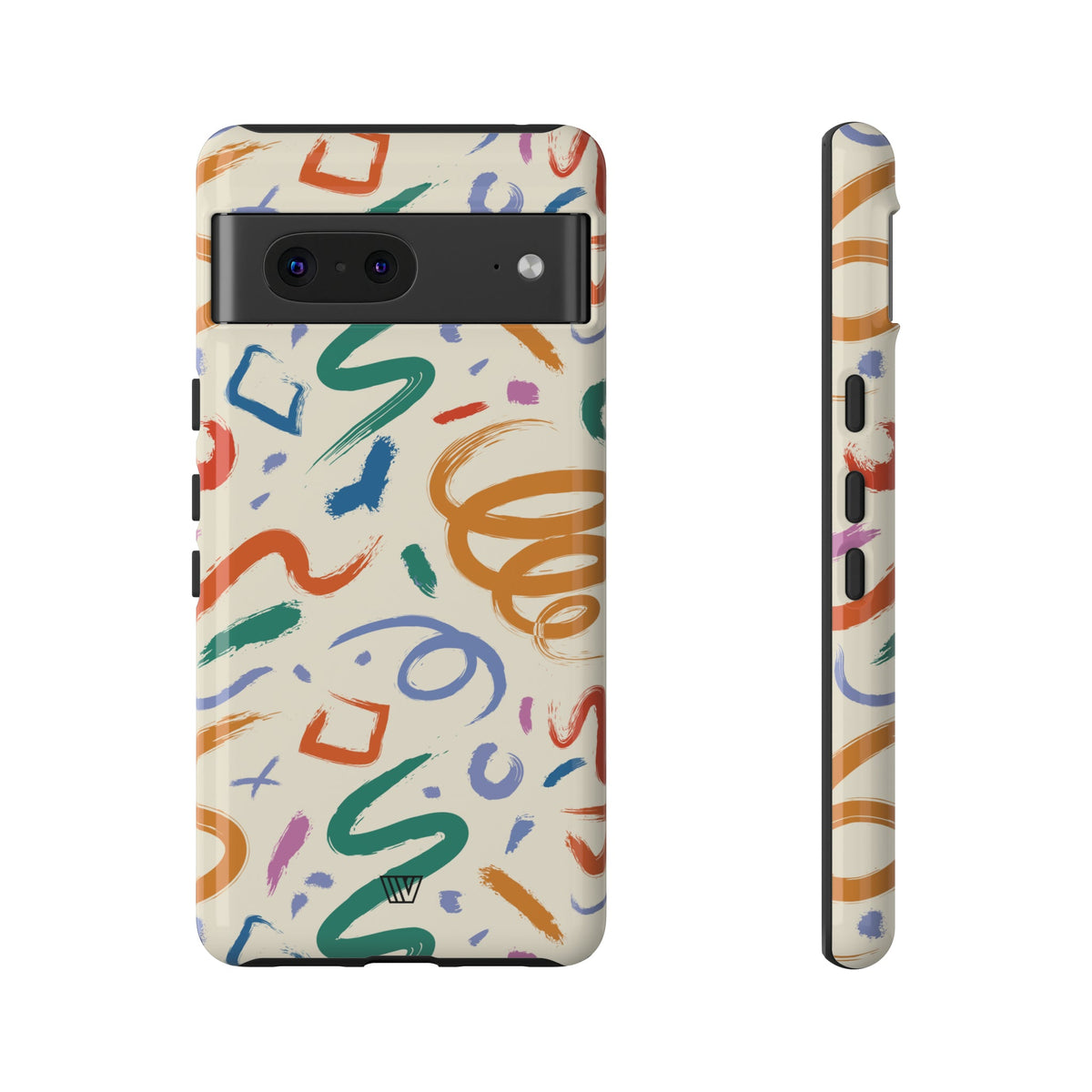 Doodle Brush Strokes Tough Phone Case