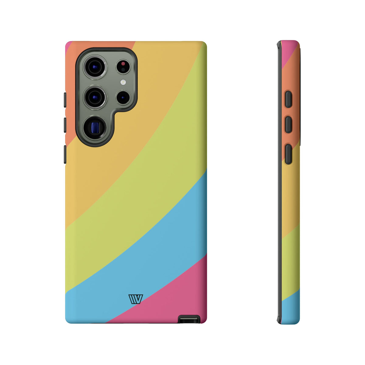 Neon Rainbow Tough Phone Case Dual-Layer Protective Shell