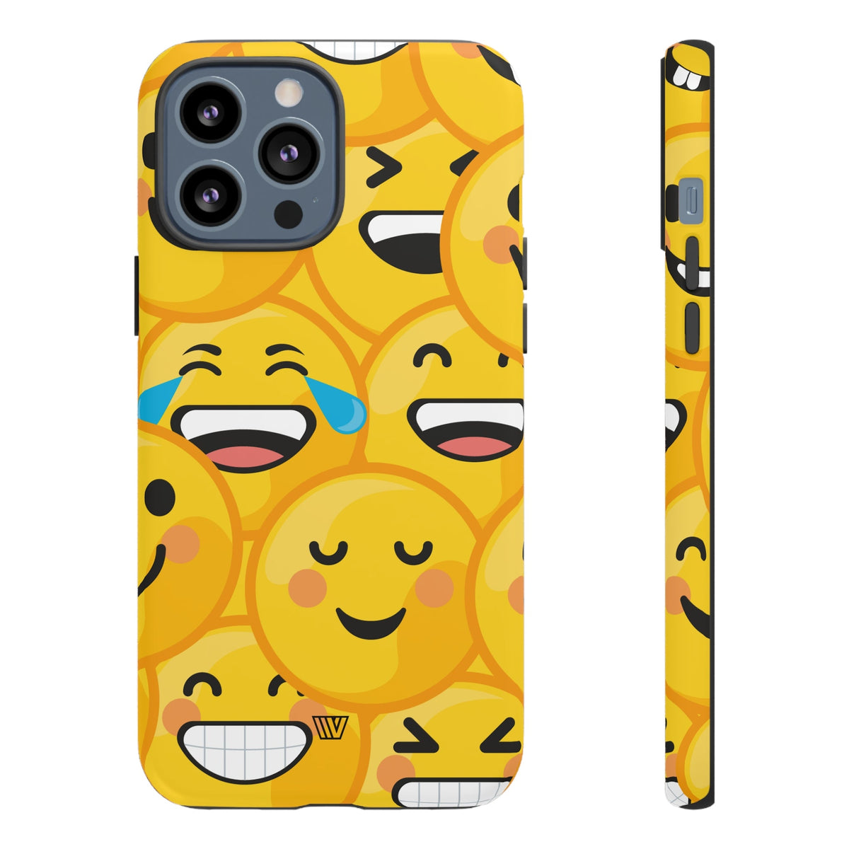 Tough Phone Case Impact-Resistant Dual-Layer Polycarbonate EMOJI FACES