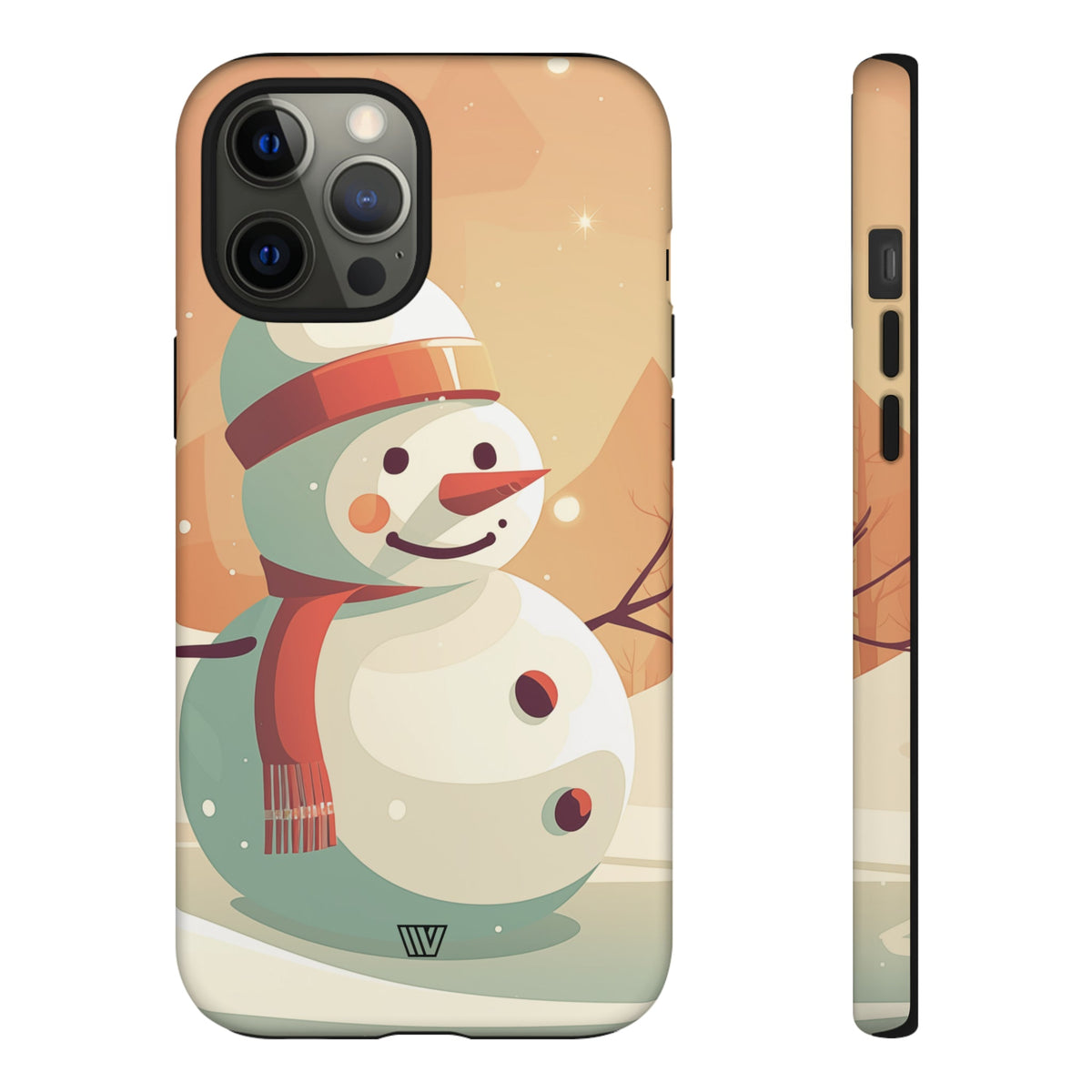 Tough Phone Case Impact Resistant Polycarbonate Dual-Layer SUNSET SNOWMAN