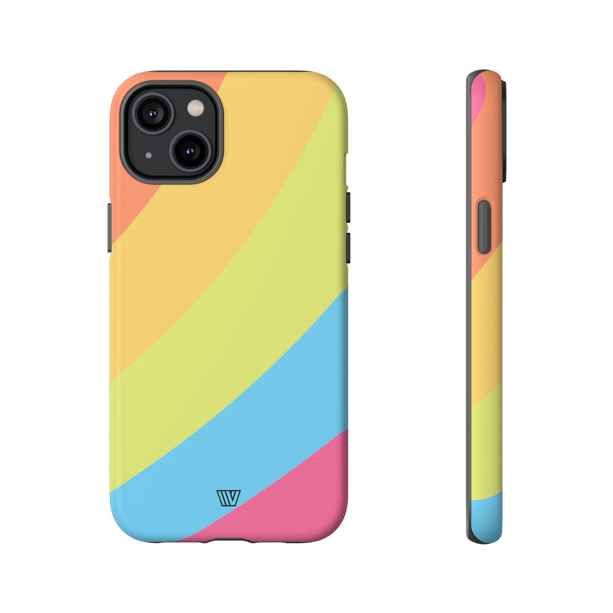 Neon Rainbow Tough Phone Case Dual-Layer Protective Shell