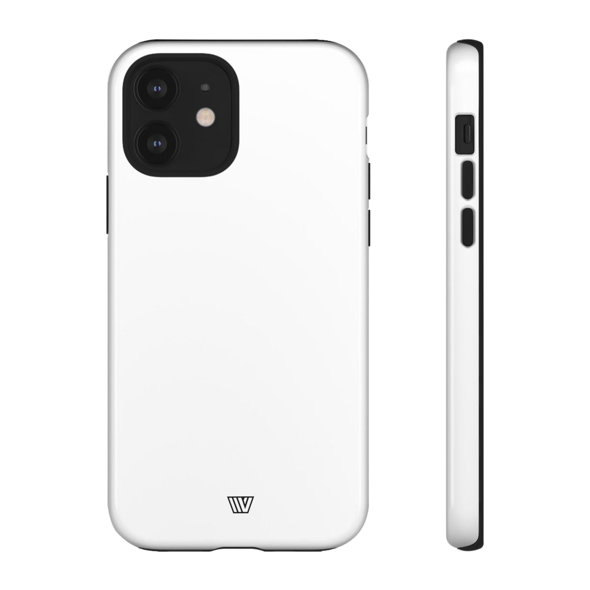 All White Tough Phone Case Protective Dual-Layer Polycarbonate Shell