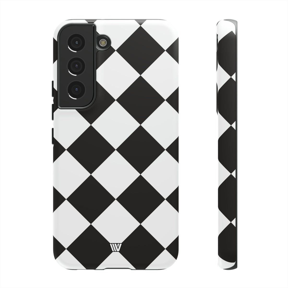Black & White Diamond Tough Phone Case Dual-layer Protection