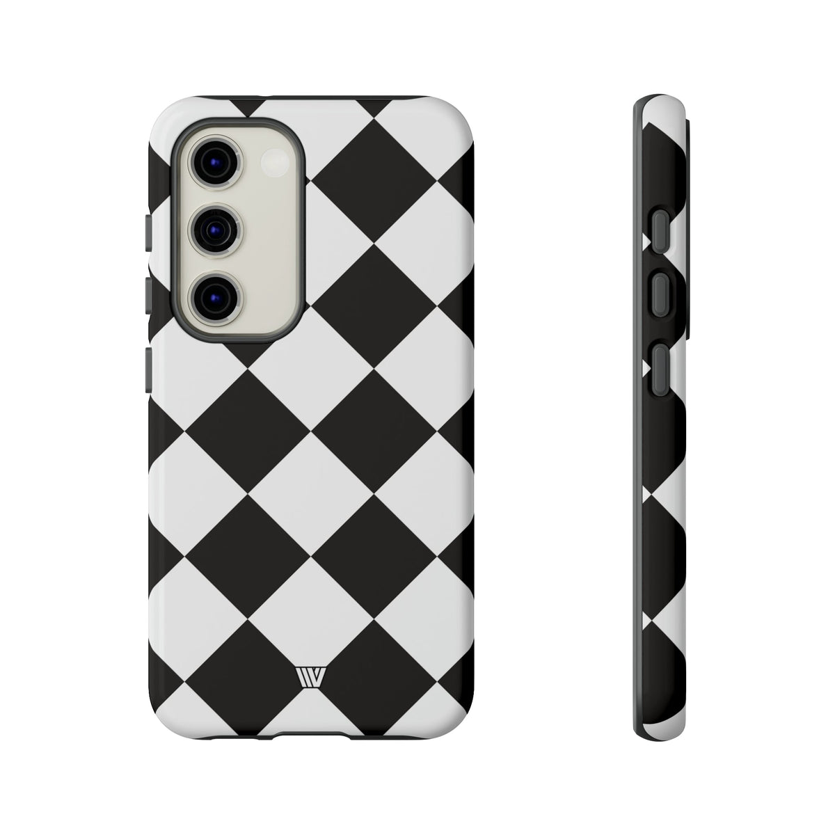 Black & White Diamond Tough Phone Case Dual-layer Protection