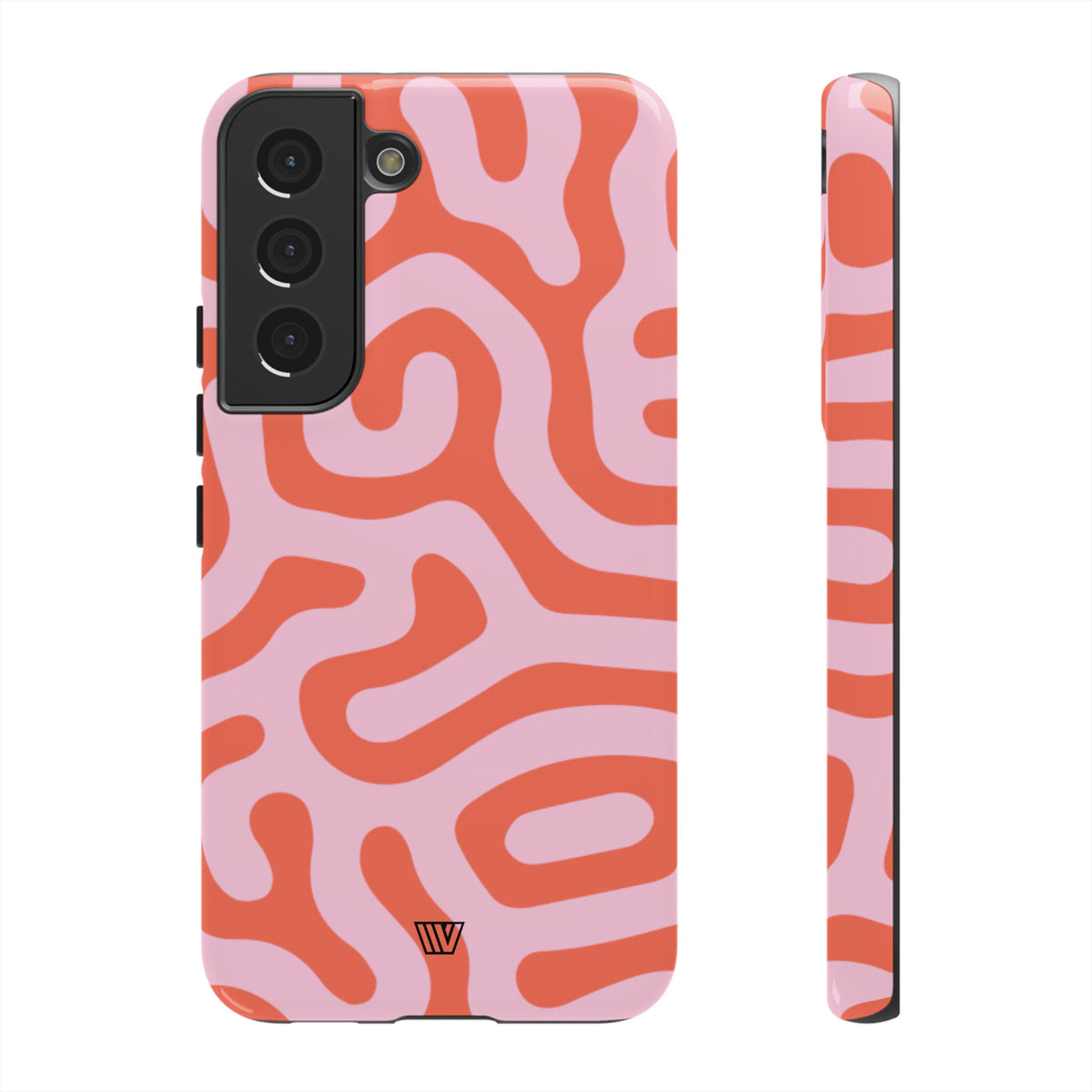 Tough Phone Case Dual-Layer Protection CORAL ORGANIC LINES