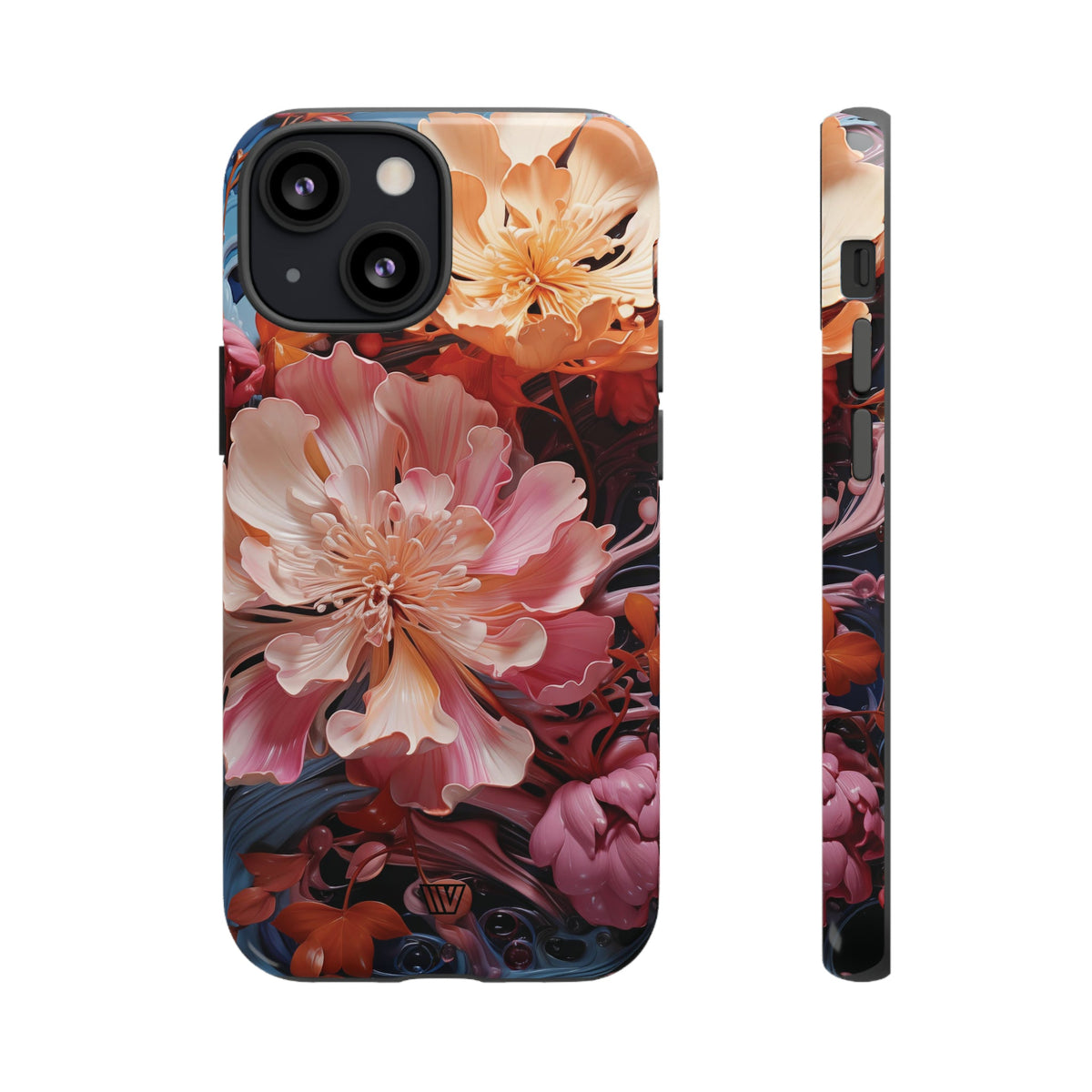 Paint Swirl Flowers Tough Phone Case