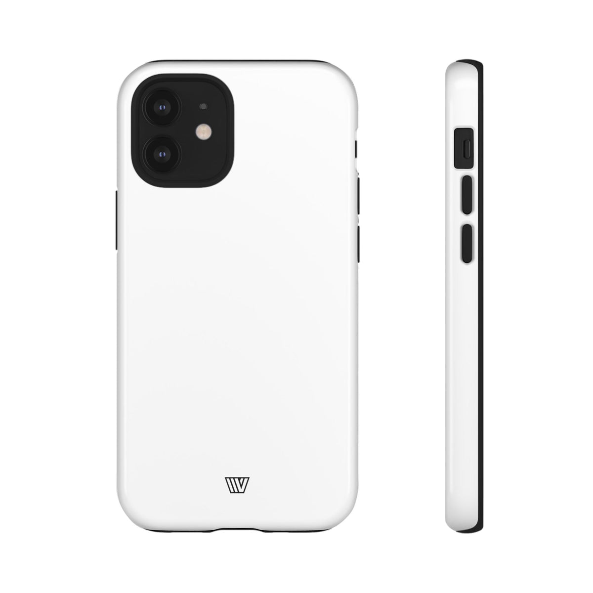 All White Tough Phone Case Protective Dual-Layer Polycarbonate Shell