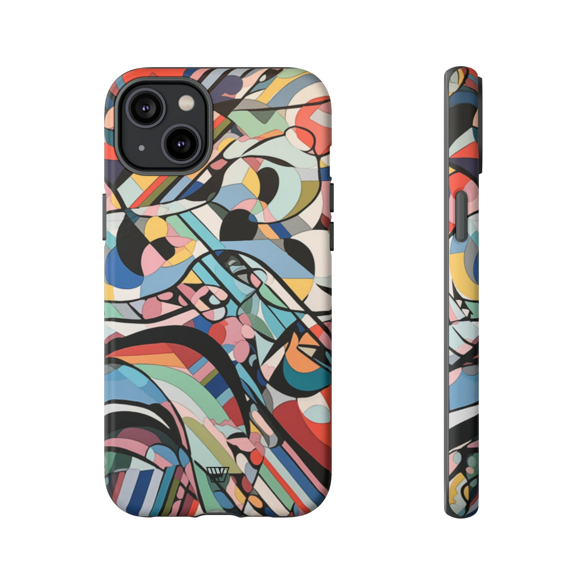 Abstract Mural Tough Phone Case Dual-Layer Protection