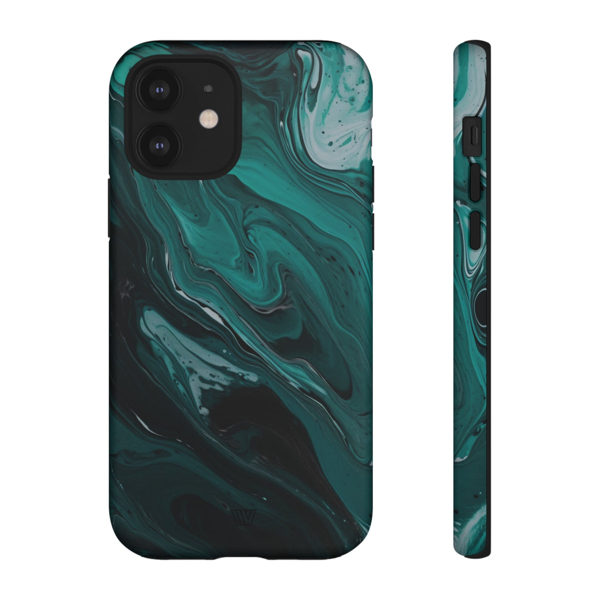 Teal Paint Swirl Tough Phone Case
