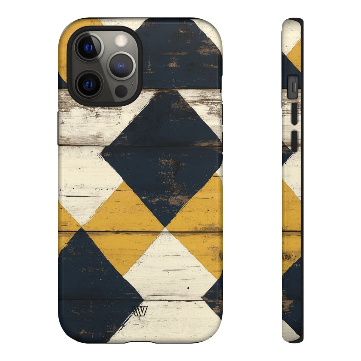 Tough Phone Case Dual-Layer Protection Farmhouse Wood
