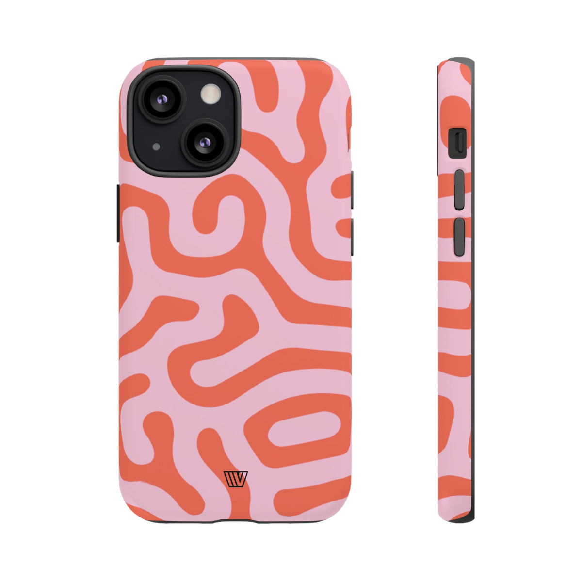 Tough Phone Case Dual-Layer Protection CORAL ORGANIC LINES
