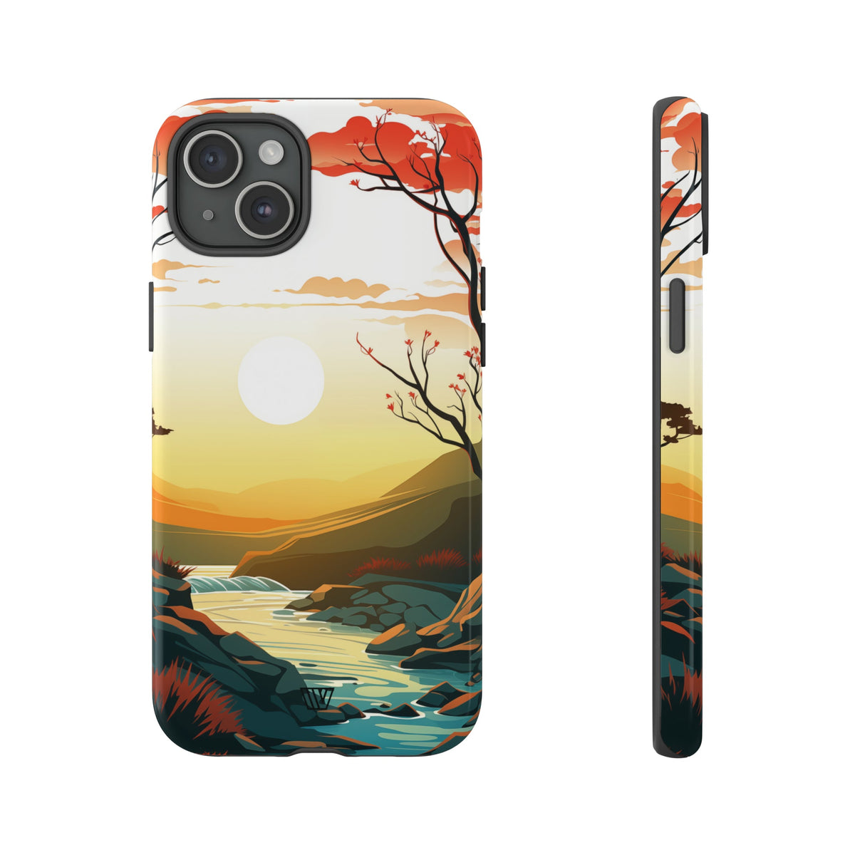 Tough Phone Case Dual-Layer Protection RIVER SUNSET