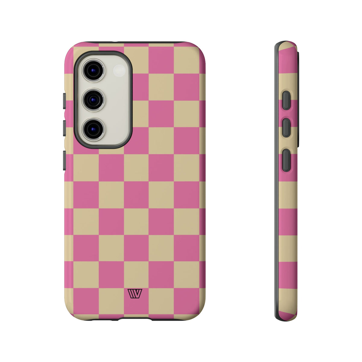 Pink Tan Checkered Tough Phone Case Trovvve