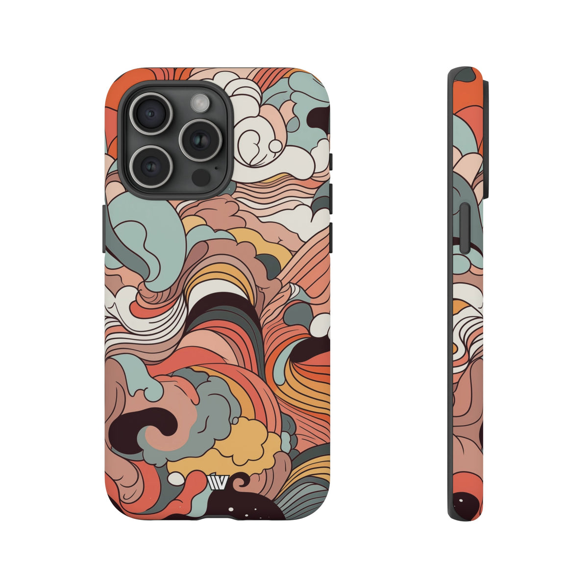 Abstract Doodle Clouds Tough Phone Case