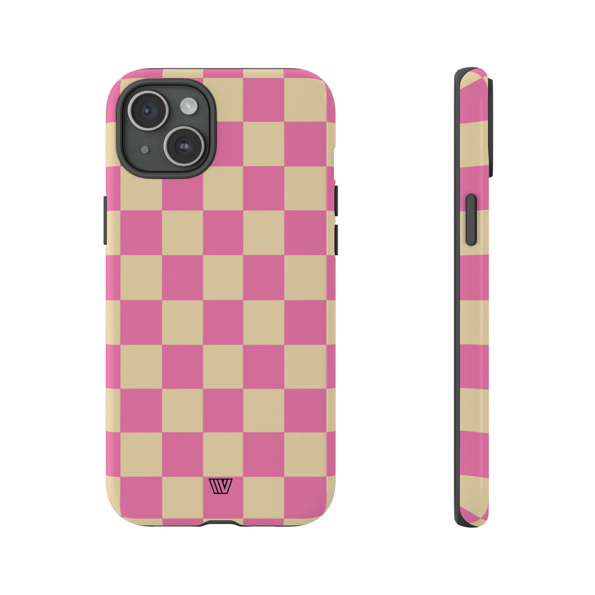 Pink Tan Checkered Tough Phone Case Trovvve