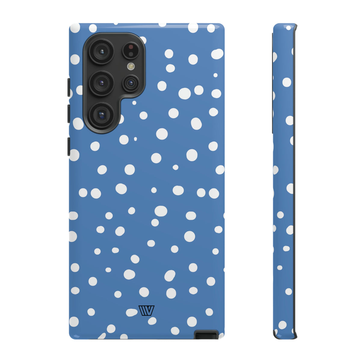 Dusty Blue Dots Tough Phone Case Dual-Layer Protection
