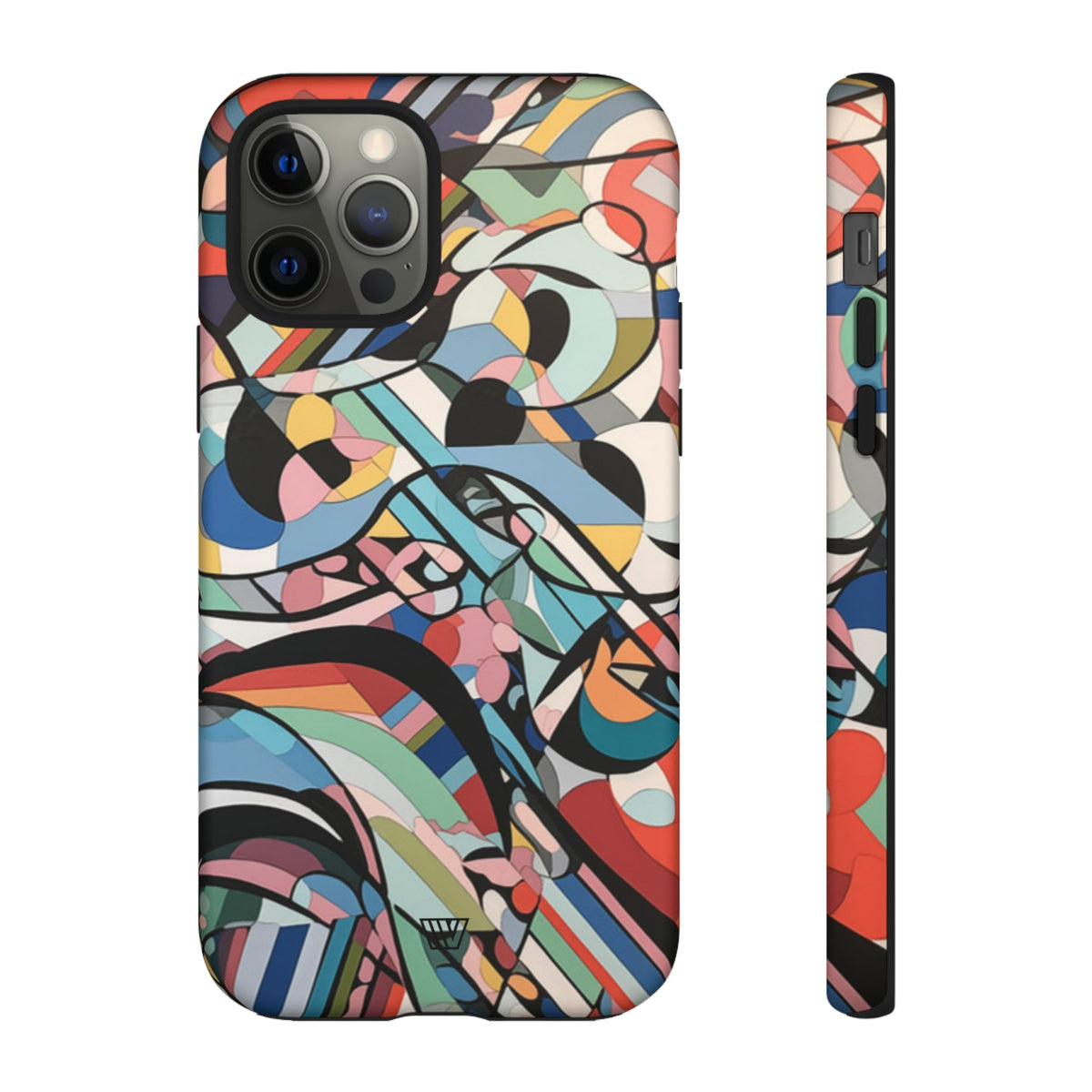 Abstract Mural Tough Phone Case Dual-Layer Protection