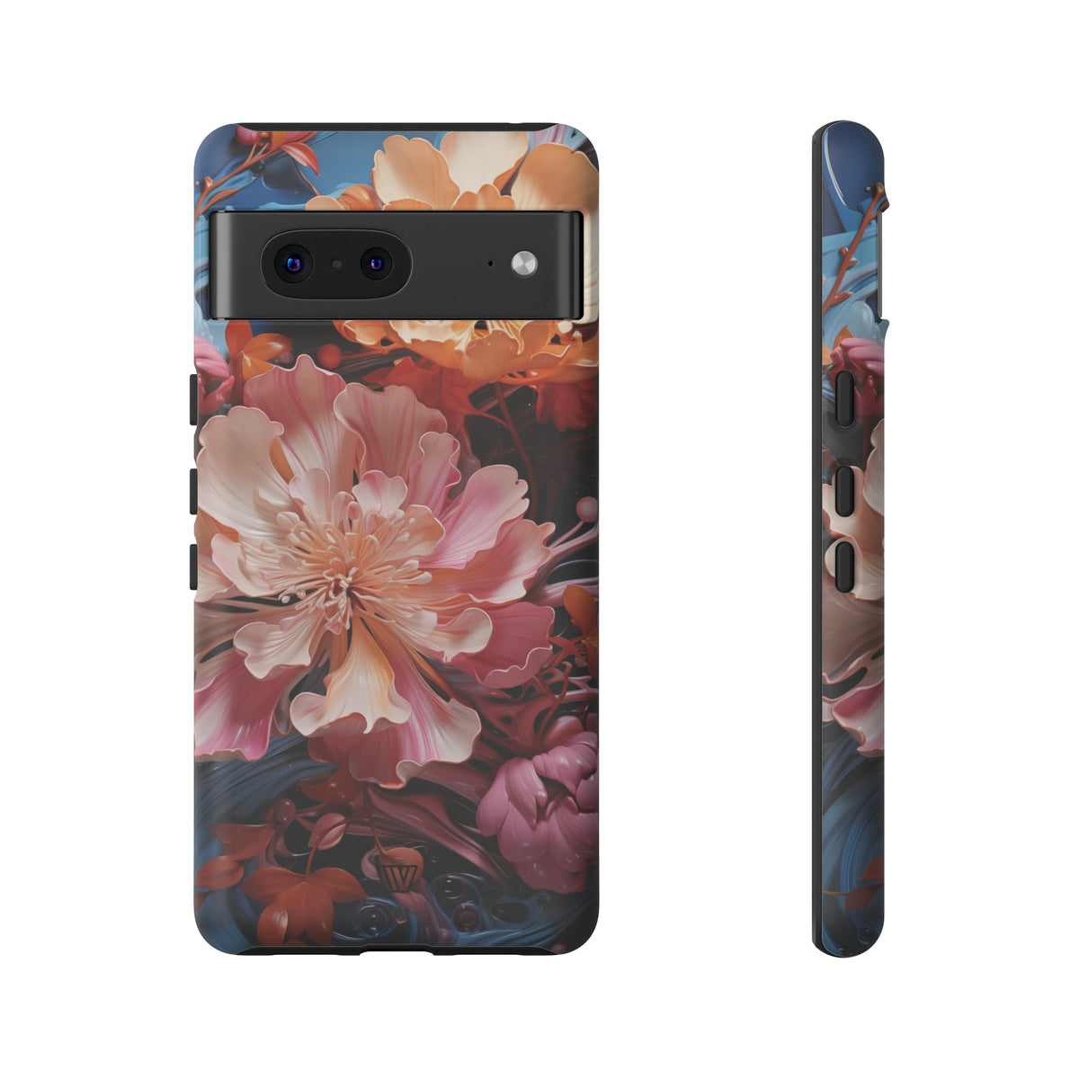 Paint Swirl Flowers Tough Phone Case