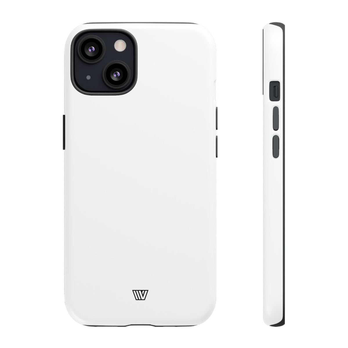 All White Tough Phone Case Protective Dual-Layer Polycarbonate Shell