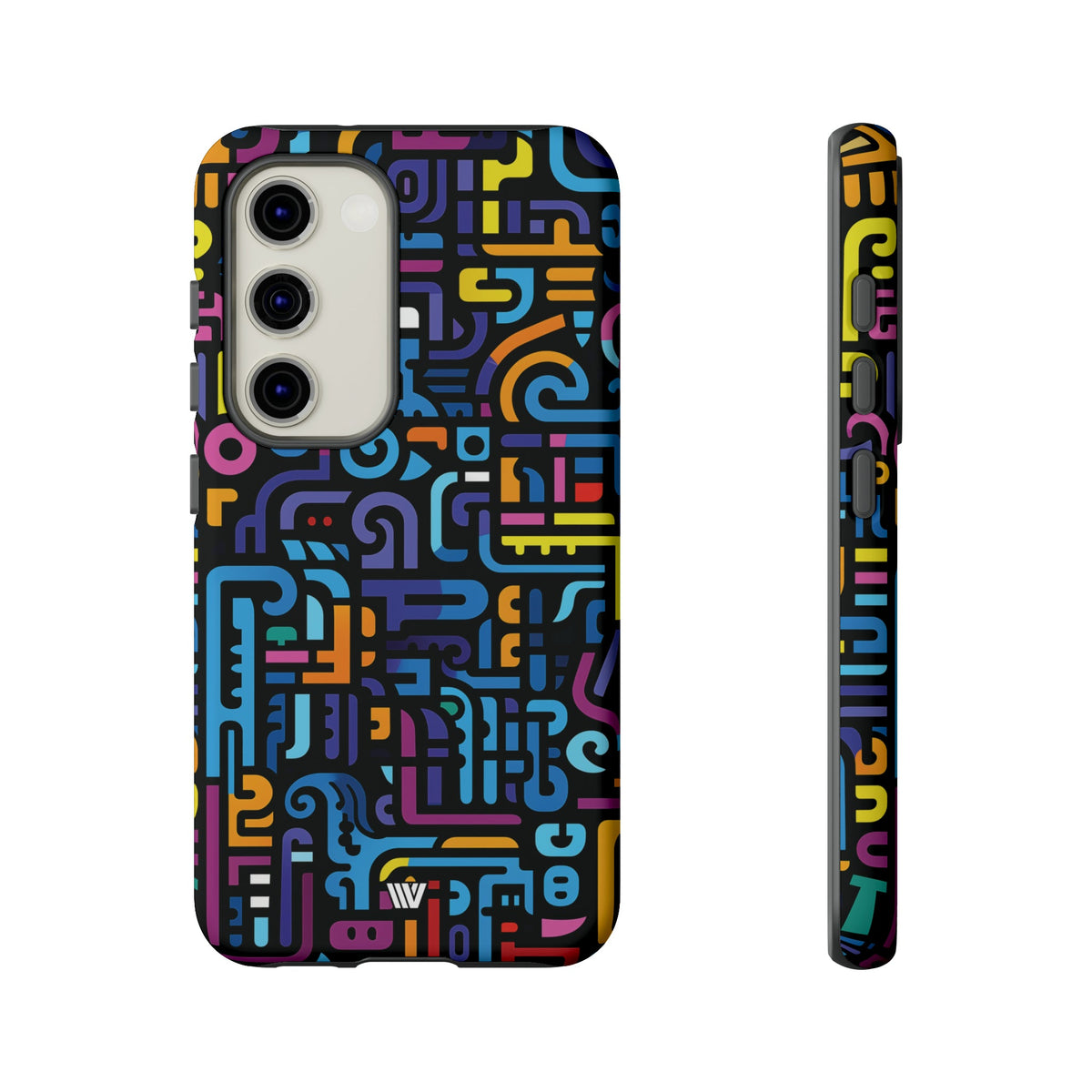 Tough Phone Case Dual-Layer Impact Resistant NEON GLYPHS