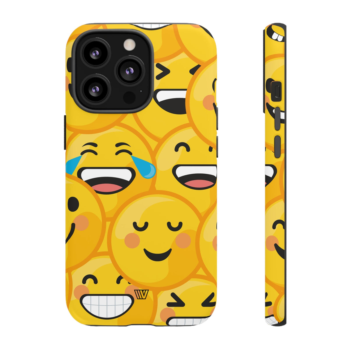 Tough Phone Case Impact-Resistant Dual-Layer Polycarbonate EMOJI FACES
