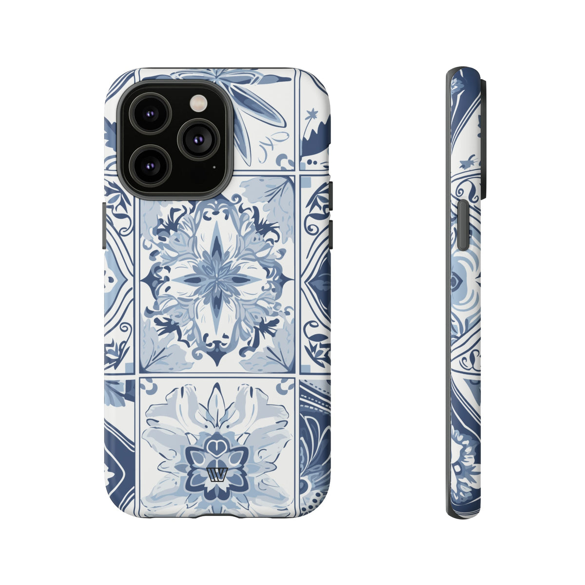Blue White Tile Tough Impact-Resistant Phone Case