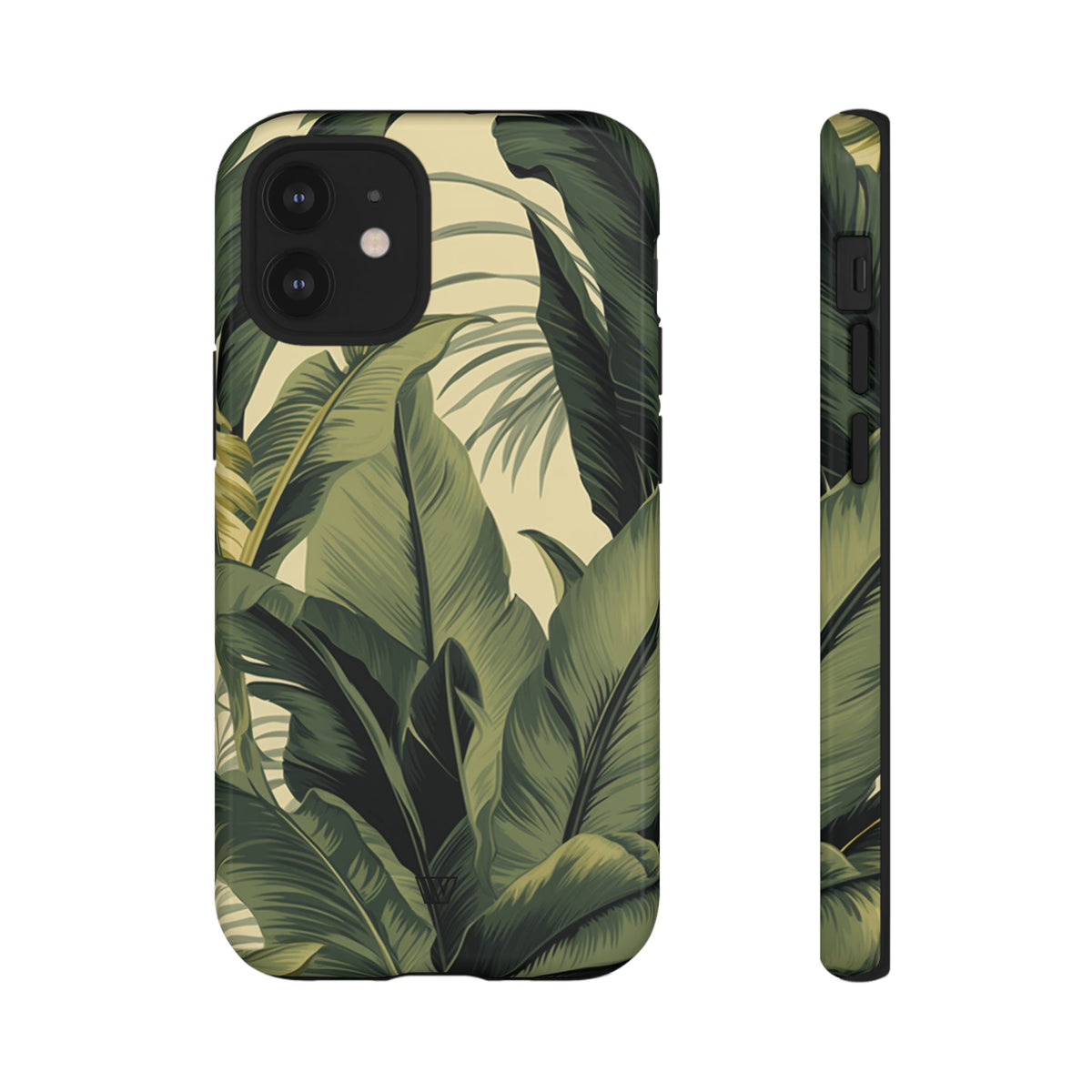 Tropical Leaves Tough Phone Case Dual-Layer Protection