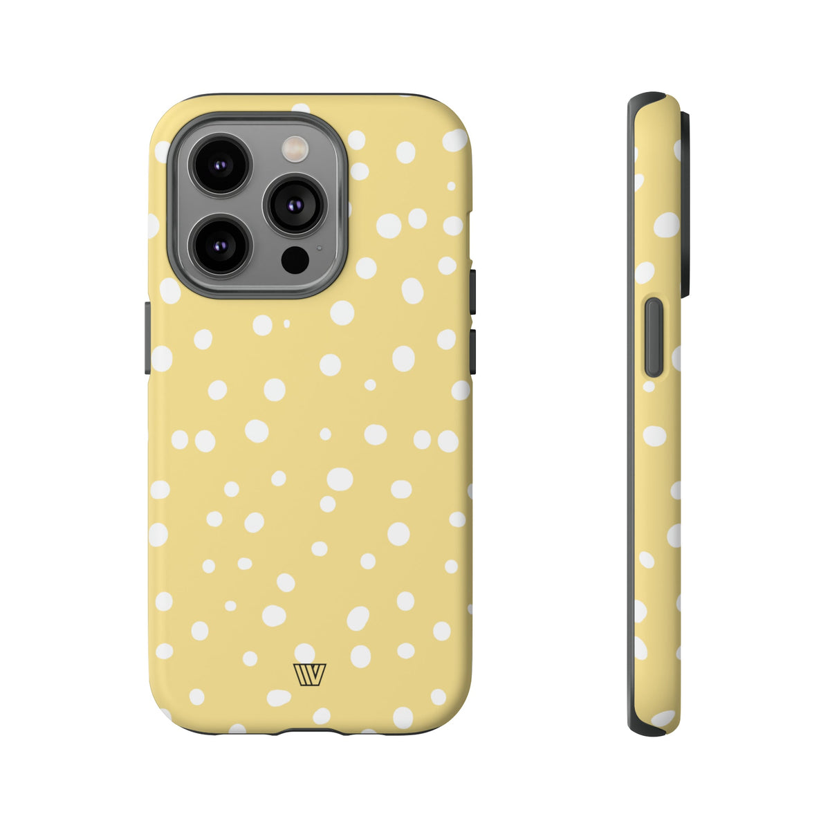 Muted Yellow Dots Tough Phone Case with Impact-Resistant Design