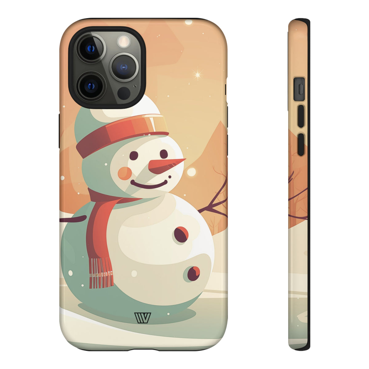 Tough Phone Case Impact Resistant Polycarbonate Dual-Layer SUNSET SNOWMAN