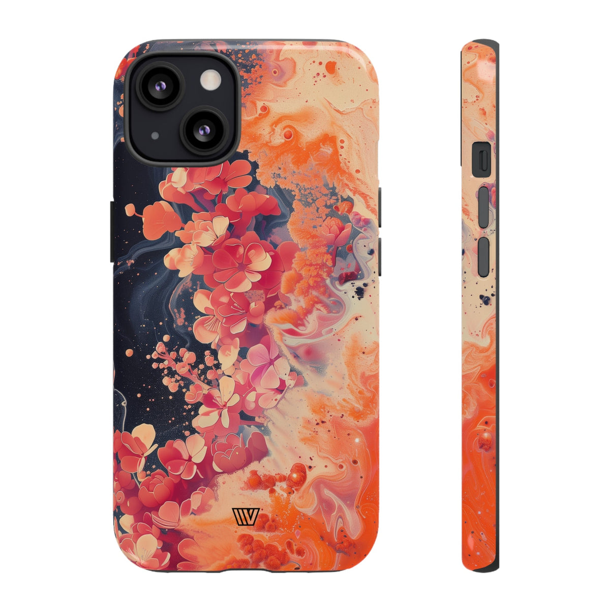 Tough Phone Case Dual-Layer Protection Phone Case WAVE OF FLOWERS