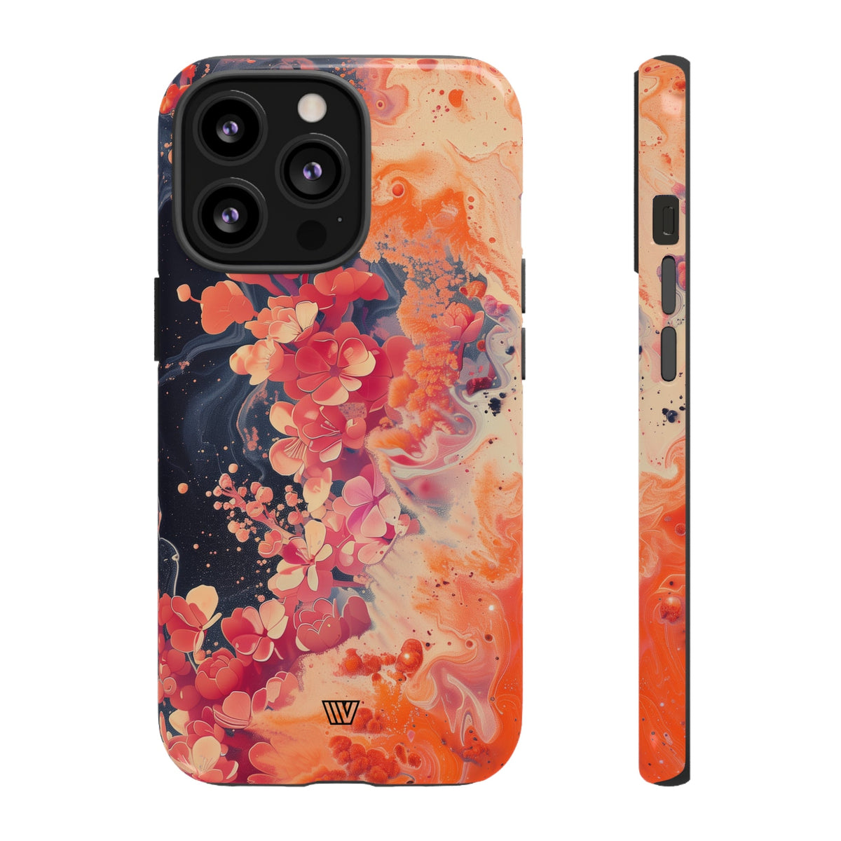 Tough Phone Case Dual-Layer Protection Phone Case WAVE OF FLOWERS