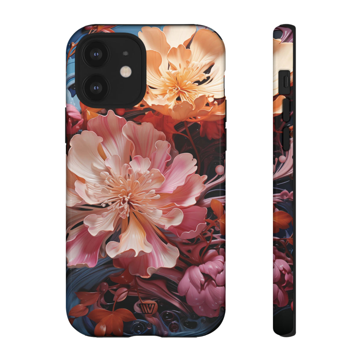 Paint Swirl Flowers Tough Phone Case